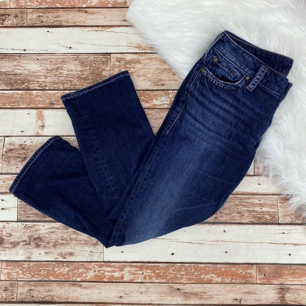Silver Santorini Straight Leg Cropped Capris Sz 29